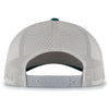 Pacific Headwear Deep Teal/Silver/Deep Teal Perforated 5-Panel Trucker Snap-Back Cap