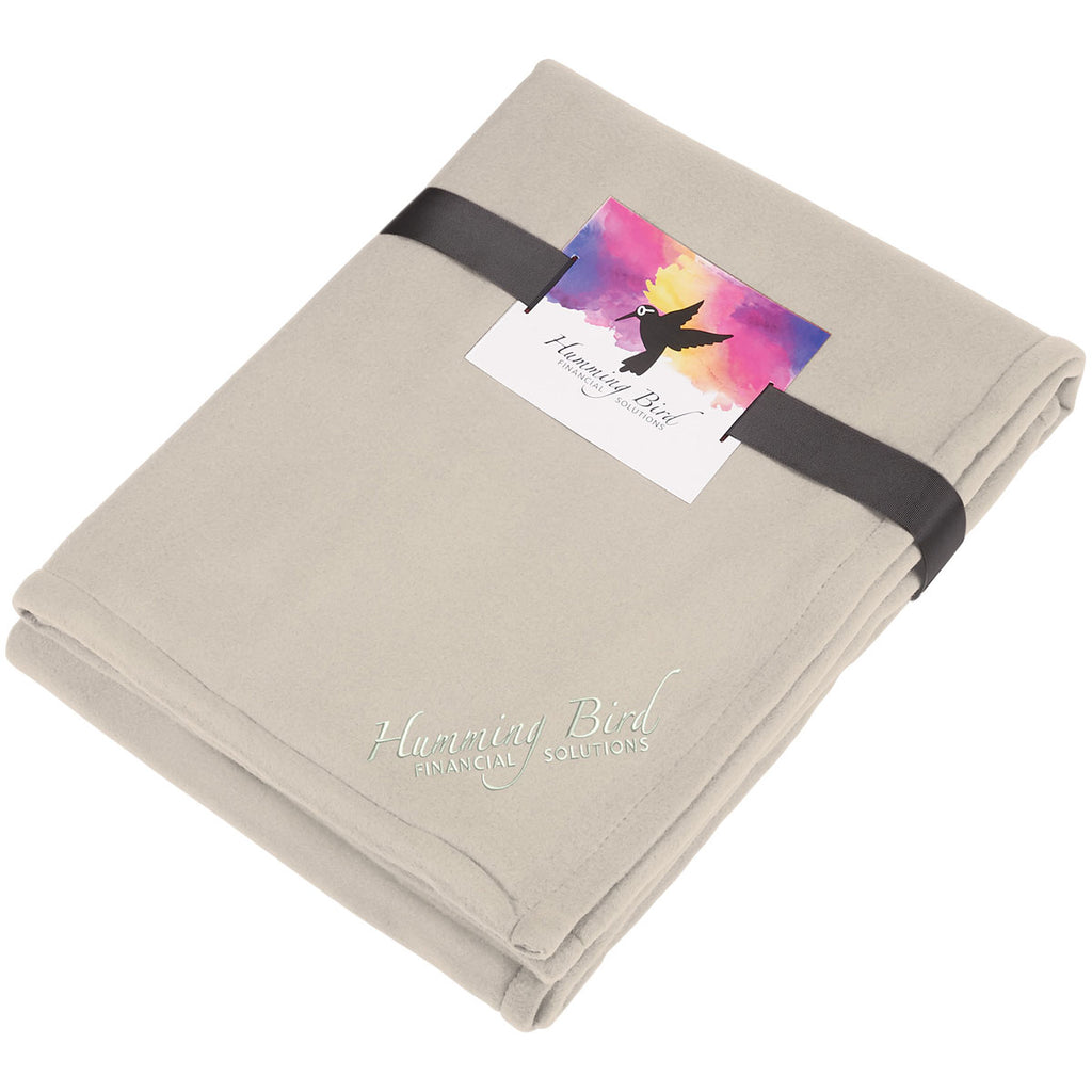 Field & Co. Tan Fleece-Sherpa Blanket with Card and Band