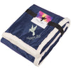 Field & Co. Navy Sherpa Blanket with Card and Band