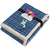 Field & Co. Blue Plaid Sherpa Blanket with Card and Band