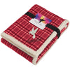 Field & Co. Red Plaid Sherpa Blanket with Card and Band