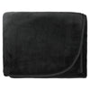 Leed's Black Oversized Wearable WFH Cozy Fleece Sherpa Blanket