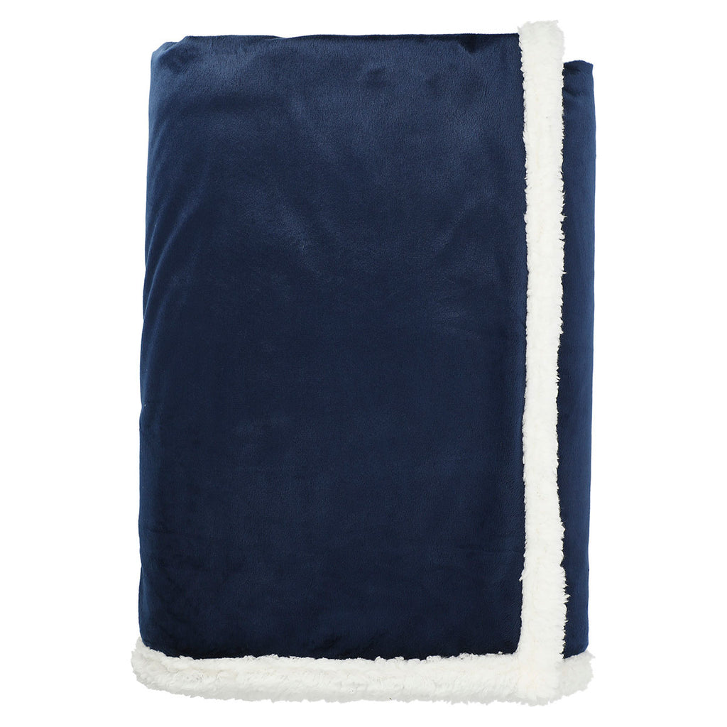 Field & Co. Navy 100% Recycled PET Sherpa Blanket