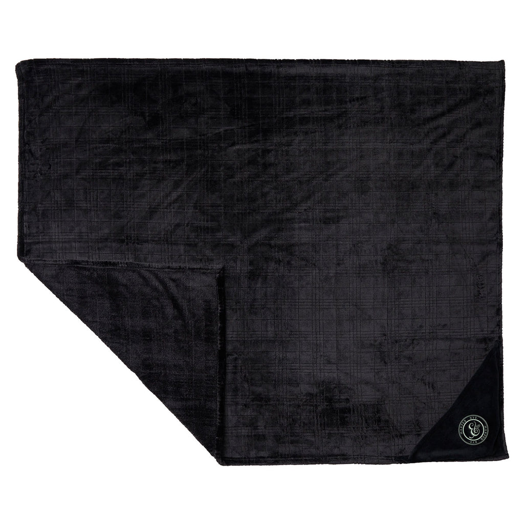 Leed's Black Luxury Comfort Flannel Fleece Blanket