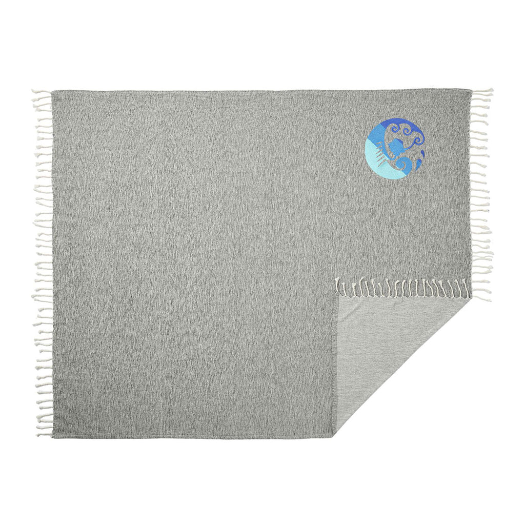Hilana Dark Grey Upcycled Yalova Ultra Soft Marbled Blanket