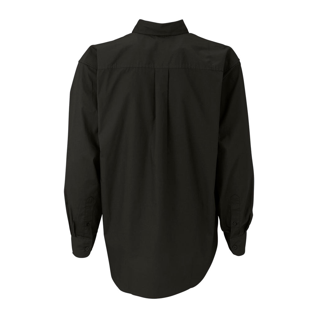 Vantage Men's Black Blended Poplin Shirt
