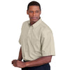 Vantage Men's Stone Blended Poplin Short Sleeve Shirt