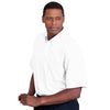 Vantage Men's White Blended Poplin Short Sleeve Shirt