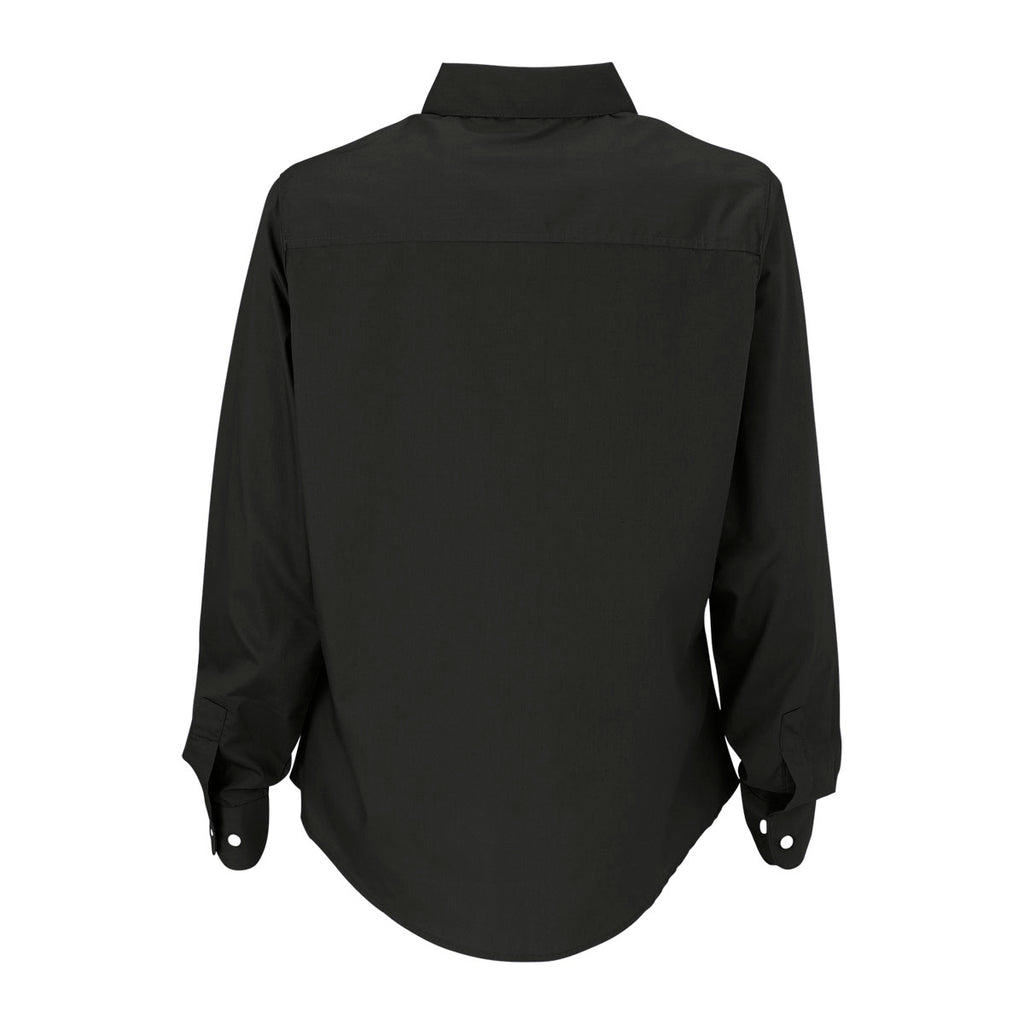 Vantage Women's Black Blended Poplin Shirt