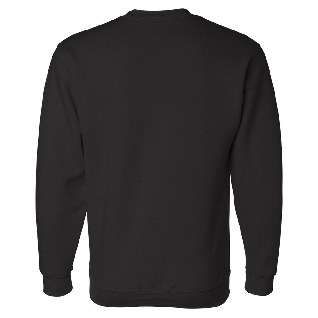 Bayside Men's Black USA-Made Crewneck Sweatshirt