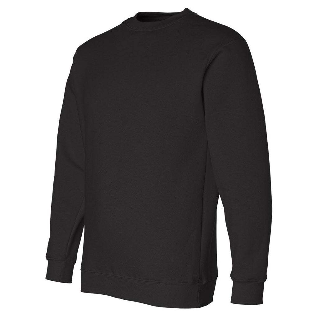 Bayside Men's Black USA-Made Crewneck Sweatshirt