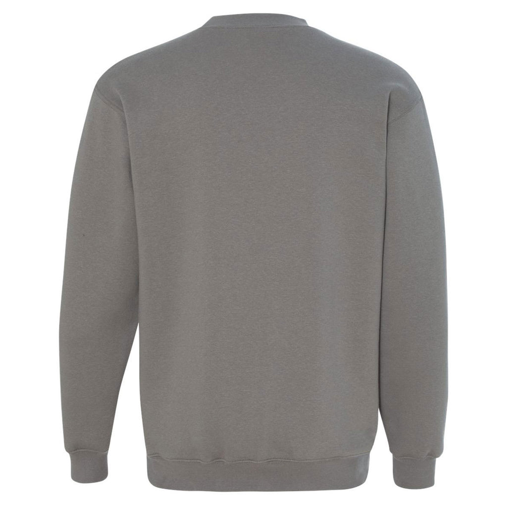 Bayside Men's Charcoal USA-Made Crewneck Sweatshirt