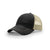 Richardson Black/Khaki Mesh Back Split Garment Washed Trucker Hat