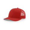 Richardson Red Mesh Back Solid Trucker Hat