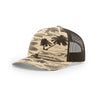 Richardson Brown/Khaki/Brown Mesh Back Island Printed Trucker Hat