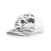 Richardson Charcoal/White Mesh Back Island Printed Trucker Hat