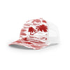 Richardson Red/White Mesh Back Island Printed Trucker Hat