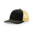 Richardson Black/Vegas Gold Mesh Back Split Trucker Hat