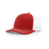 Richardson Red/White Mesh Back Split Trucker Hat
