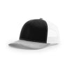 Richardson Black/White/Heather Grey Mesh Back Tri-Colors Trucker Hat