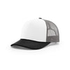 Richardson White/Charcoal/Black Mesh Back Tri-Color Foamie Trucker Hat