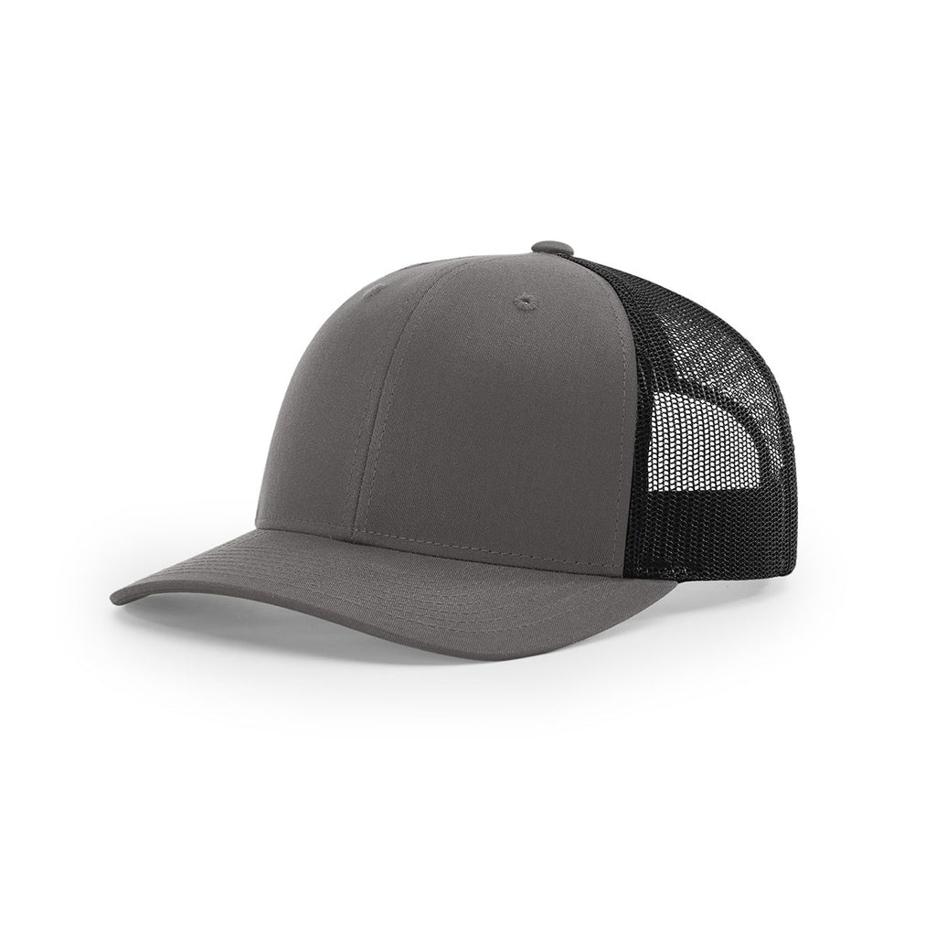 Richardson Charcoal/Black Mesh Back Split Low Pro Trucker Hat - Sample