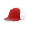 Richardson Red/White Mesh Back Split Low Pro Trucker Hat