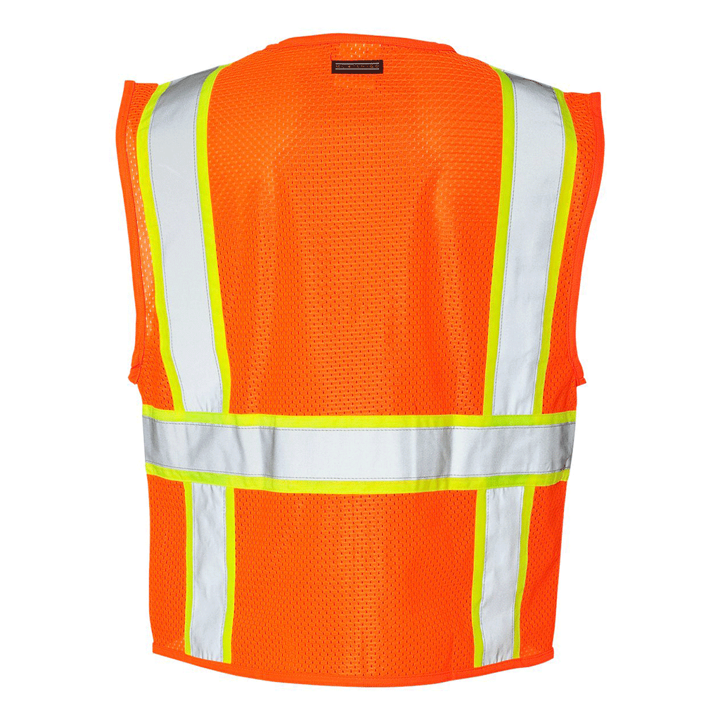 ML Kishigo Men's Orange Ultra-Cool Solid Front Vest with Mesh Back