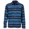 SIMMS Men's Rich Blue Stripe Gallatin Flannel Long Sleeve Shirt