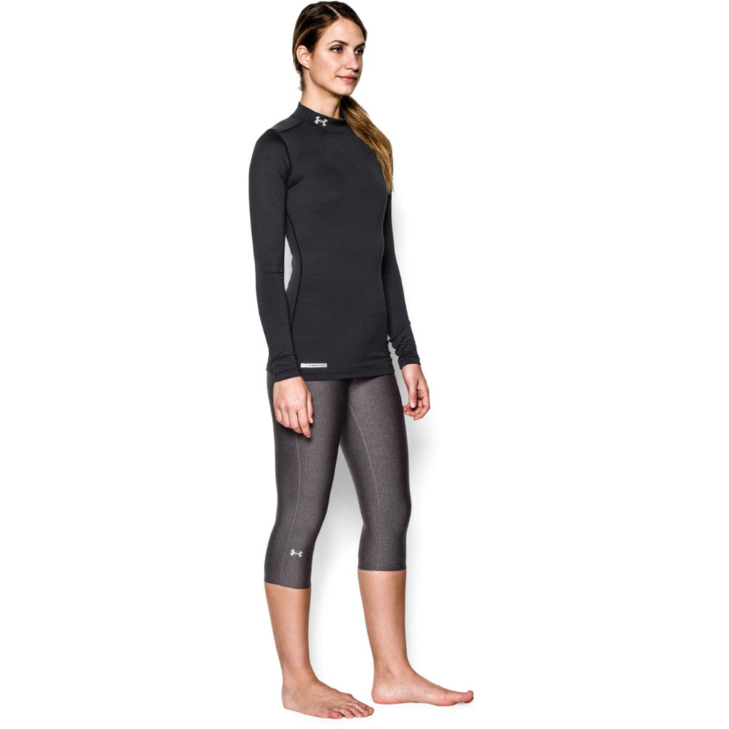 Under Armour Women's Black ColdGear Fitted L/S Mock