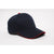 Pacific Headwear Navy/Red Velcro Adjustable Brushed Twill Cap With Sandwich Visor