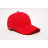 Pacific Headwear Red/Navy Velcro Adjustable Brushed Twill Cap With Sandwich Visor