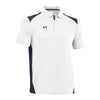Under Armour Men's White/Midnight Navy Colorblock Polo