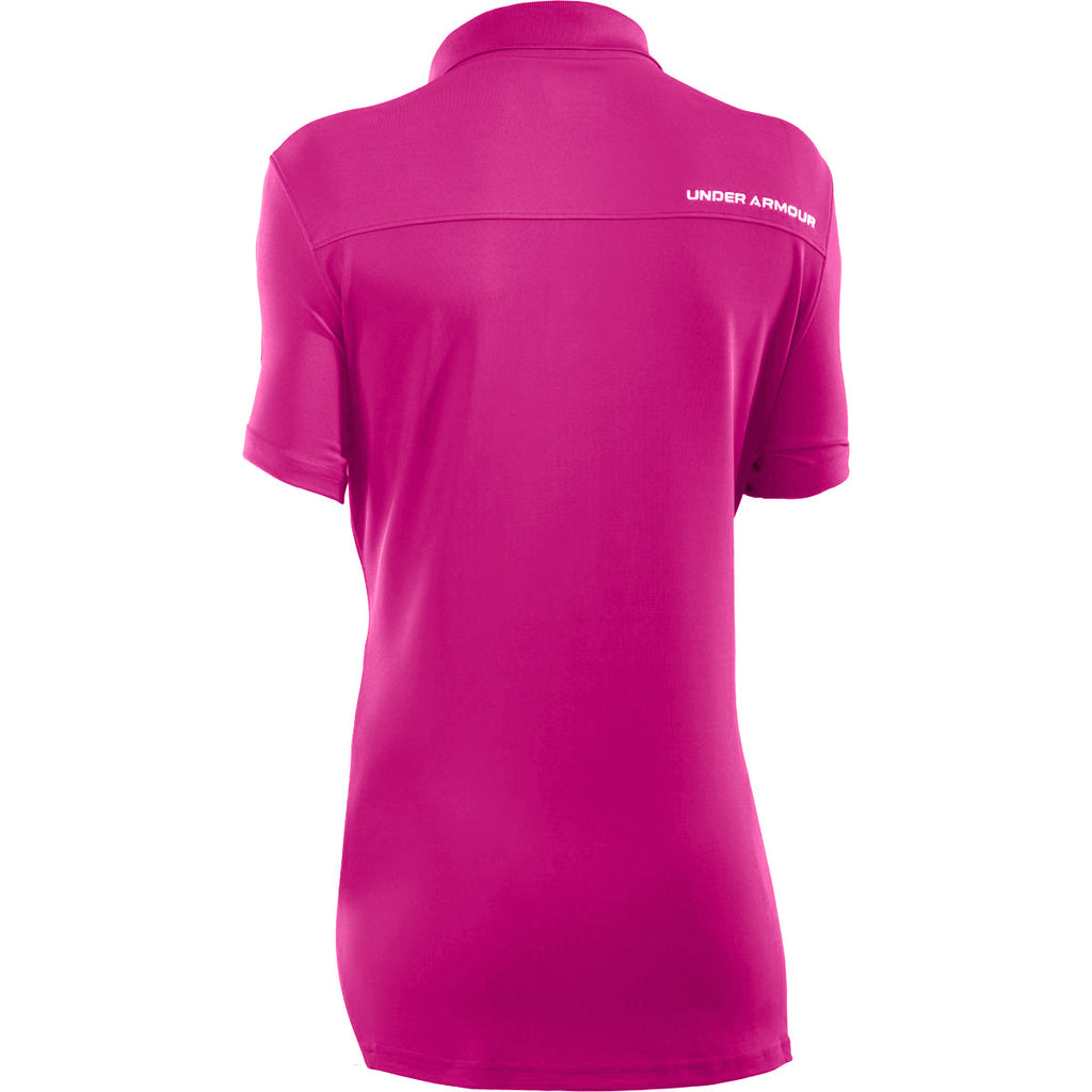 Under Armour Women's Tropic Pink/White Colorblock Polo