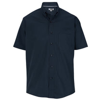 Edwards Men's Navy Lightweight Short Sleeve Poplin Shirt