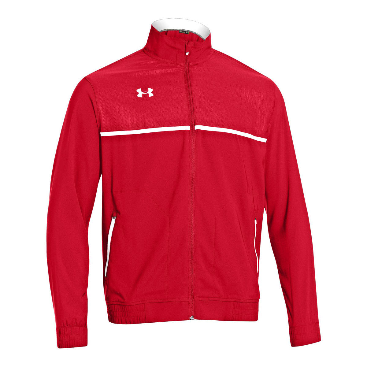 Under Armour Men s Red White UA Win It Woven Jacket