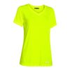 Under Armour Corporate Women's High/Vis Yellow/White S/S V-Neck Tee
