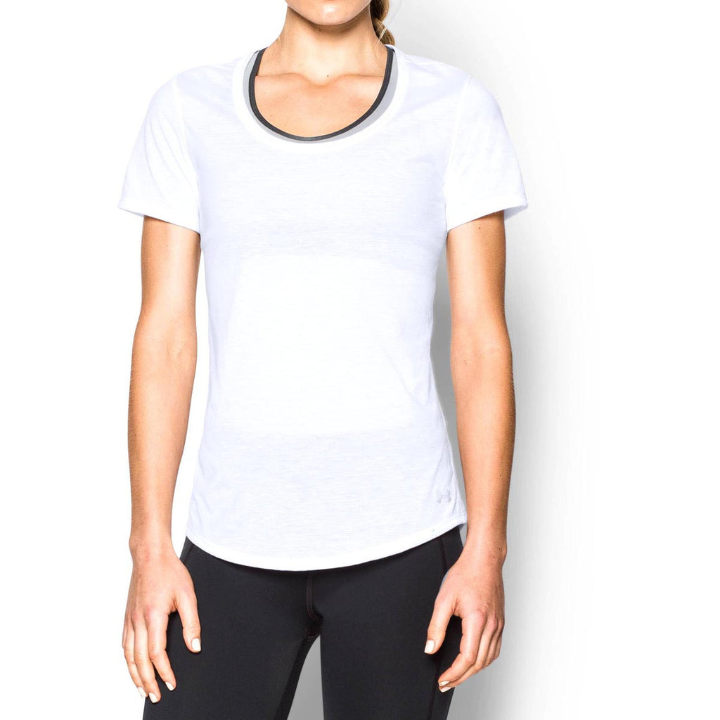 Under Armour Women's White UA Streaker Short Sleeve T-Shirt