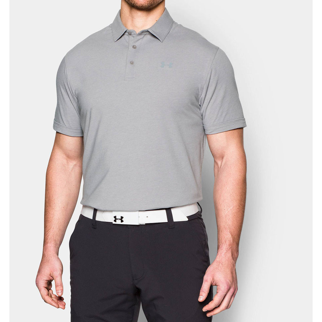 Under Armour Men's Grey Charged Cotton Scramble Polo