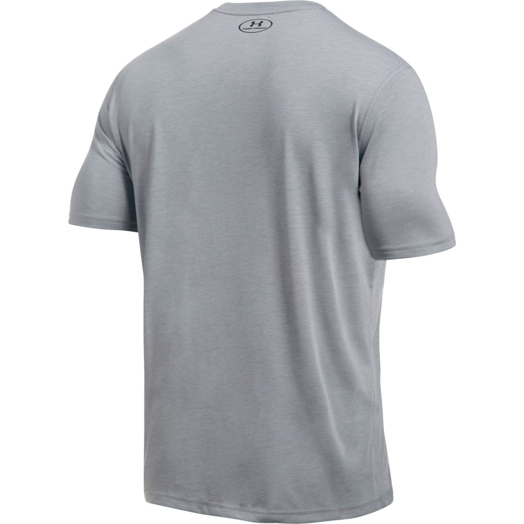Under Armour Men's Light Grey UA Threadborne Short Sleeve Shirt