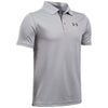 Under Armour Youth True Grey Heather/Carbon Heather Performance Polo