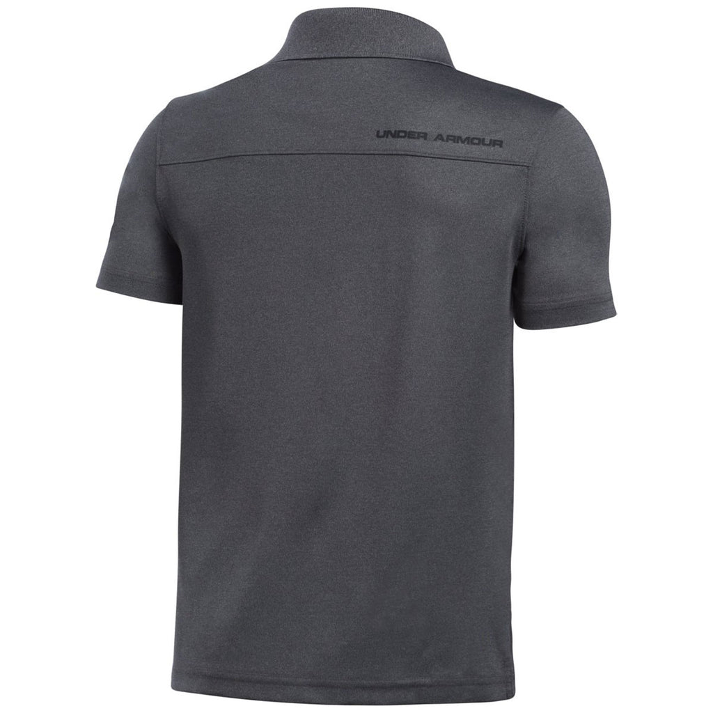 Under Armour Youth Carbon Heather/Black Performance Polo