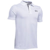 Under Armour Youth White/True Grey Heather Performance Polo