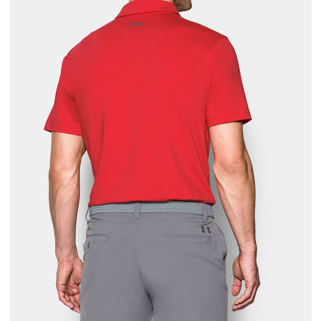 Under Armour Men's Red Playoff Polo Vented