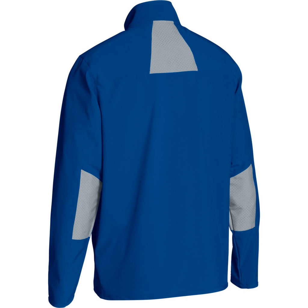 Under Armour Men's Royal/Steel Squad Woven Warm-Up Jacket
