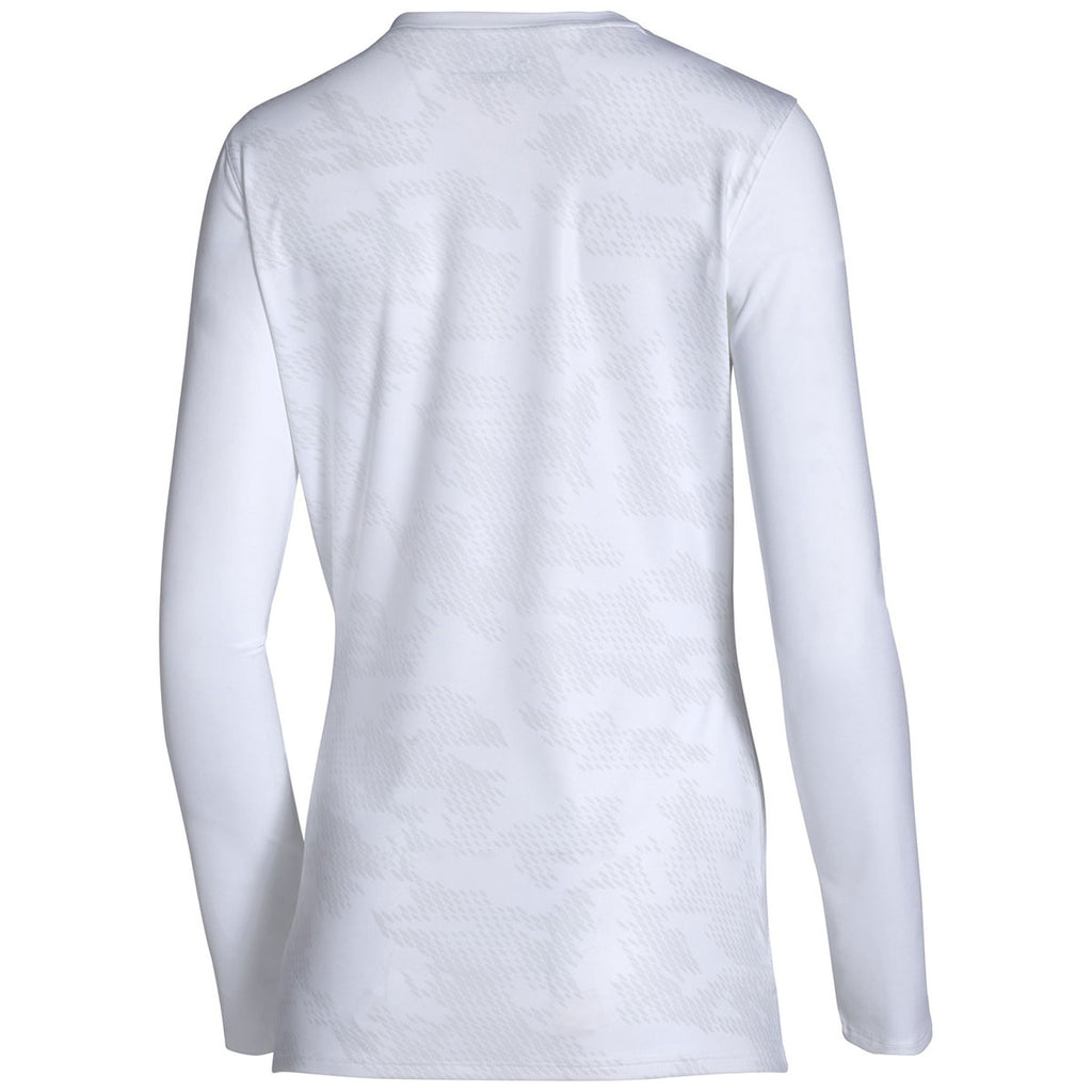 Under Armour Women's White Ultimate Spike Print Long Sleeve Jersey