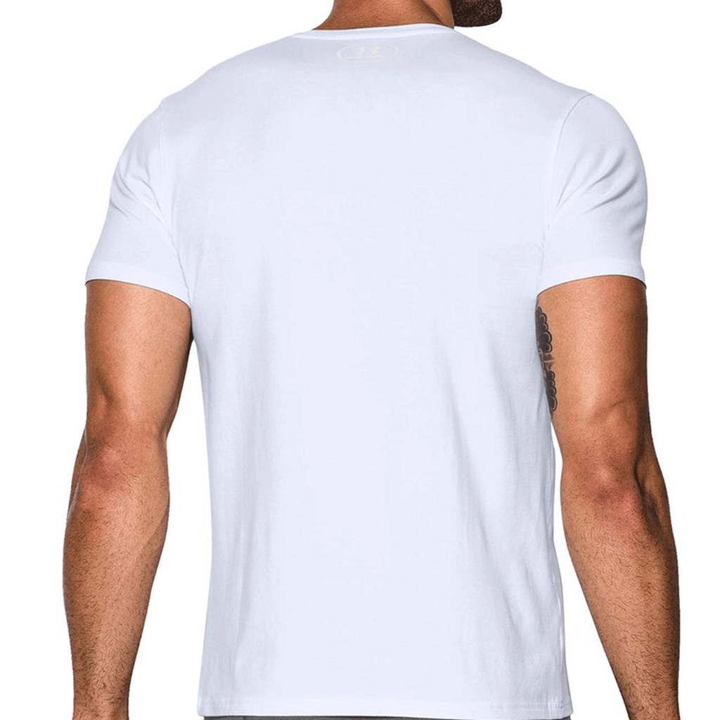 Under Armour Men's White Charged Cotton 2 Crew-Neck T-Shirt