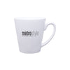 ETS White Mini Latte Ceramic Mug 12 oz