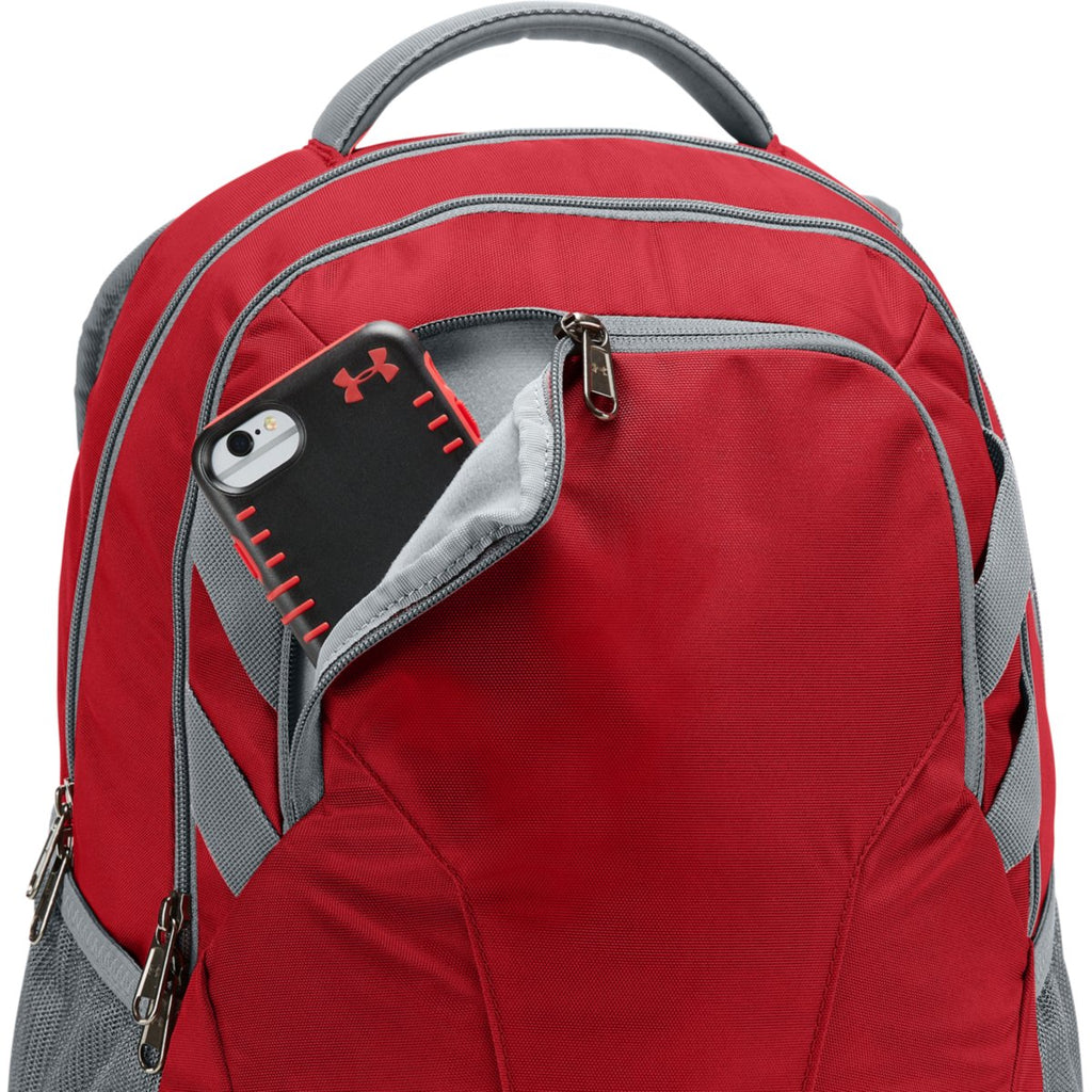 Rally Under Armour Red UA Team Hustle 3.0 Backpack