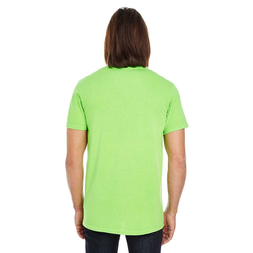 Threadfast Unisex Lime Pigment Dye Short-Sleeve T-Shirt
